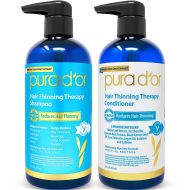 [아마존 핫딜]  [아마존핫딜]PURA DOR Hair Thinning Therapy System - Biotin Shampoo & Conditioner Set for Hair Thinning Prevention With Natural Ingredients for All Hair Types, Men and Women...