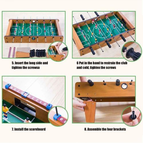  PURATEN 14 Foosball Table, Wooden Soccer Game Tabletop for Kids Educational Toy, Mini Indoor Table Soccer Set for Game Rooms, Parties, Family Night