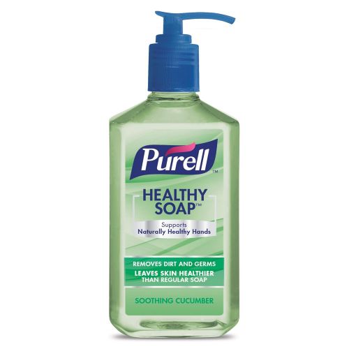  [아마존 핫딜]  [아마존핫딜]PURELL Brand HEALTHY SOAP, Soothing Cucumber Fragrance, 12 fl oz Soap Counter Top Pump Bottle (Pack of 6) - 9701-04-EC6PK