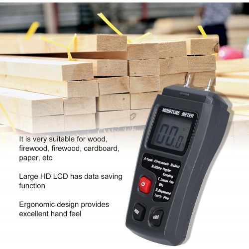  PUSOKEI Wood Moisture Meter Digital LCD Humidity Tester 0 99.9% RH (℃) Measurement Range for Wood, firewood,Cardboard, Paper