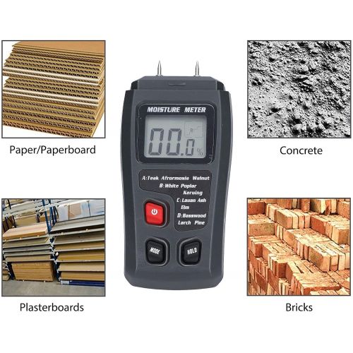  PUSOKEI Wood Moisture Meter Digital LCD Humidity Tester 0 99.9% RH (℃) Measurement Range for Wood, firewood,Cardboard, Paper