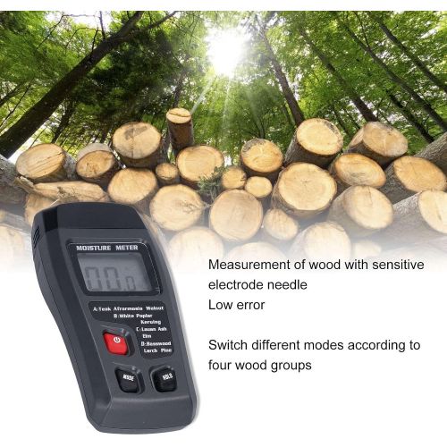  PUSOKEI Wood Moisture Meter Digital LCD Humidity Tester 0 99.9% RH (℃) Measurement Range for Wood, firewood,Cardboard, Paper