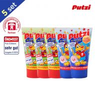 PUTZI babies Kids Children Low Fluoride Toothpaste 50ml 5ea (Calcium-added mixberry 2ea + Strawberry...