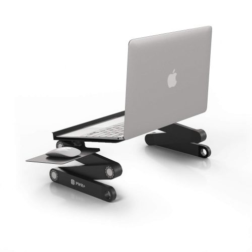  PWR+ Pwr Adjustable Laptop Stand Portable Standing Desk Bed Table for MacBook Notebook Computer PC iPad Tablet