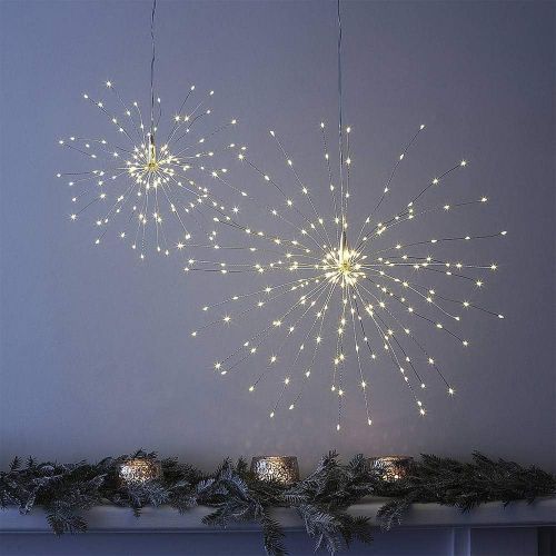  [아마존 핫딜] PXB 2 Pack Starburst Sphere Lights,200 Led Firework Lights, 8 Modes Dimmable Remote Control Waterproof Hanging Fairy Light, Copper Wire Lights for Patio Parties Christmas Decoratio