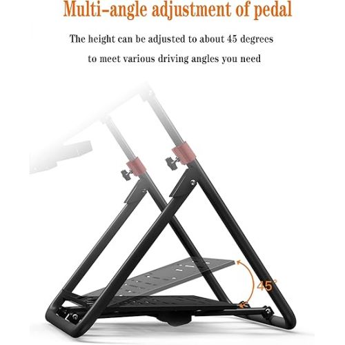  PXN-A9 Steering Wheel Stand For Logitech G920 G29 G25 G27 G923 GT500 T300RS/T300GT/ T500RS/TGT/TS with Shifter Mount Folding Stand Tilt-Adjustable Racing Wheel Stand (Steering Wheel NOT Included)