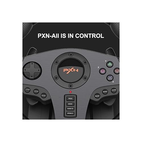  PXN V900 Steering Wheel Gaming - 270/900° Sim Xbox Racing Wheel with Pedals Paddle Shifter Vibration Feedback Wheel for Xbox One, Xbox Series S/X, PC, PS3, PS4, Switch, Android TV