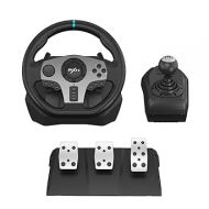 PXN PC Steering Wheel, V9 Universal Usb Car Sim 270/900 Degree Race Steering Wheel with 3-Pedals and Shifter Bundle for PC, Xbox One, Xbox Series X/S, PS4, PS3, Switch (Black)