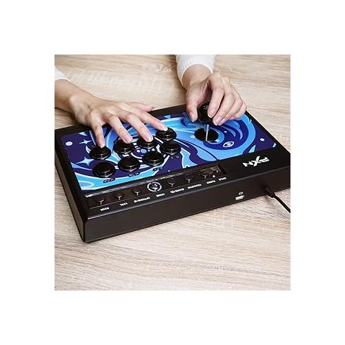  PXN Arcade Fight Stick, 008 Street Fighter Arcade Game Fighting Joystick with USB Port, with Turbo & Audio Functions, Suitable for Xbox One, Xbox Series X|S, PS3, PS4, Switch/Switch Lith, PC Windows