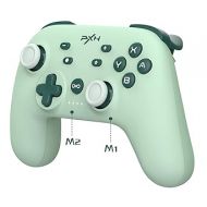 PXN P50L Wireless Switch Controller, Switch Pro Controller with Macro Buttons, Wake-Up, 6-Axis Gyrosko, Vibration, Turbo, Gaming Controller for Switch, Switch Lite|OLED(Steam) - Green