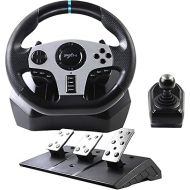 PXN V9 PC Game Racing Wheel 270°/900° Adjustable-Game steering wheel With Pedals and Shifter,Support Vibration and Headset Function,for Xbox One, Xbox Series S/X PS4, PS3,Nintendo Switch