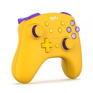 PXN 9607X Wireless Switch Pro Controller, Dual Shock Gamepad Joystick Support NFC, Turbo, Wake-up, Gyro Axis, Vibration for Switch/Lite/OLED & PC & IOS (Yellow)