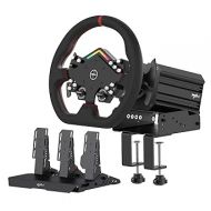 PXN V12 lite Direct Drive Steering Wheel 6Nm Servo Sim Racing Force Feedback Detachable Racing Wheel Game Race Steering Wheel with 3-Pedals and Shifter Bundle for PC,Xbox One,Xbox Series X/S,PS4