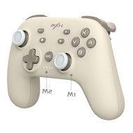 PXN P50L Wireless Switch Controller, Switch Pro Controller with Macro Buttons, Wake-Up, 6-Axis Gyrosko, Vibration, Turbo, Gaming Controller for Switch, Switch Lite|OLED(Steam) - Brown