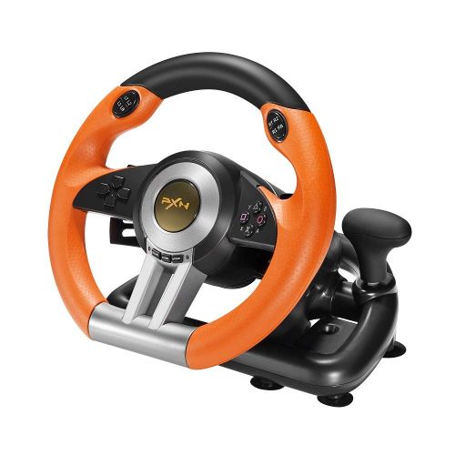  PXN V3II PC Racing Wheel, USB Car Race Game Steering Wheel with Pedals for Windows PC/PS3/PS4/Xbox One/Nintendo Switch