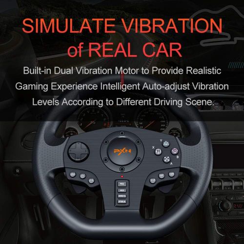  PC Racing Wheel, Xbox Steering Wheel PXN V900 Driving Simulator 270°/900° Rotation ,Xbox One,PC,Xbox Series S/XGaming Steering Wheel with Pedals for PC,Xbox One,Xbox Series S/X,PS4