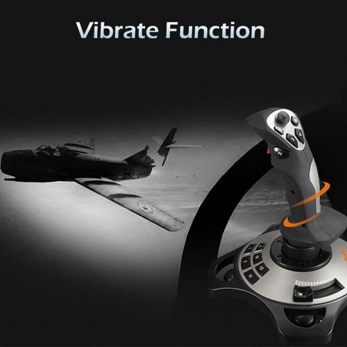  PC Joystick, USB Game Controller with Vibration Function and Throttle Control, PXN 2113 Wired Gamepad Flight Stick for Windows PC/Computer/Laptop