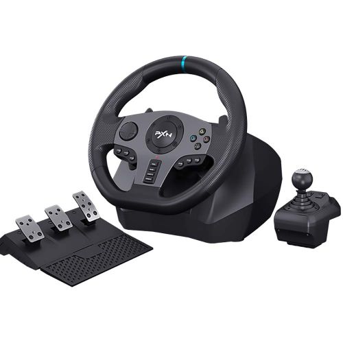  Steering Wheel for PC Racing Wheel , PXN V9 Driving Wheel Gaming Steering Wheel with Shifter and Pedal 270/ 900 Degree Vibration for PS4,PC,Xbox One,Xbox Series S/X,Nintendo Switch