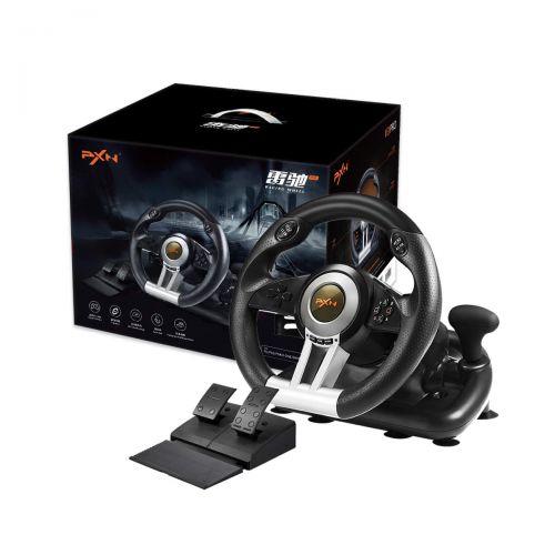  Racing Wheel Gaming Steering Wheel for PC, PXN V3II 180 Degree Driving Wheel Volante PC Universal Usb Car Racing with Pedal for PS4,PC,Xbox One,Xbox Series S/X, PS3, Nintendo Switc