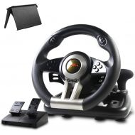 Game Racing Wheel, PXN-V3II 180° Competition Racing Steering Wheel with Universal USB Port and with Pedal, Suitable for PC, PS3, PS4, Xbox One, Xbox Series S&X, Nintendo Switch - B