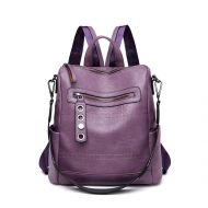 PY-Pentssrt Designer Backpacks Women Leather Backpacks Female School Bags For Teenager Girls Travel Back Bag Retro Bagpack Purple