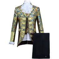 PYJTRL Mens Classic Fashion Five-Piece Set Suit Palace Court Prince Costume