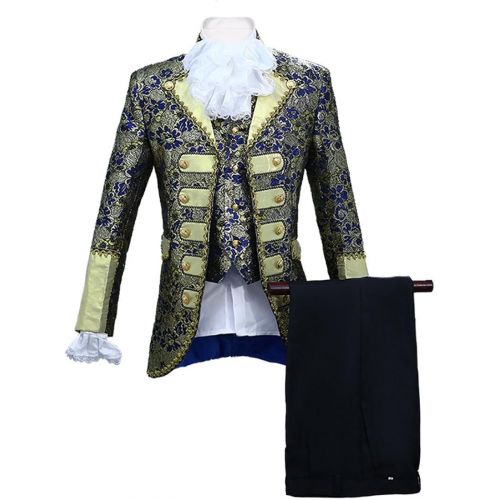  할로윈 용품PYJTRL Mens Classic Fashion Five-Piece Set Suit Palace Court Prince Costume