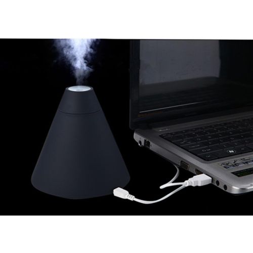  PYRUS Humidifier, 160ml Volcano USB Cool Mist Humidifier Filter Free Ideal for Office,Baby Room and Bedroom-Black