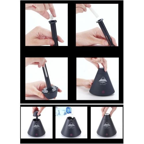  PYRUS Humidifier, 160ml Volcano USB Cool Mist Humidifier Filter Free Ideal for Office,Baby Room and Bedroom-Black