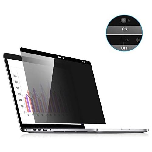  [아마존베스트]PYS MacBook Air Privacy Screen 13 inch 2020 Compatible MacBook Pro 13.3 inch(Late 2016-2020)/MacBook Air 13.3 (2018 Release/Model: A1932)-Anti Glare[Easy On] -Webcam Cover Slider