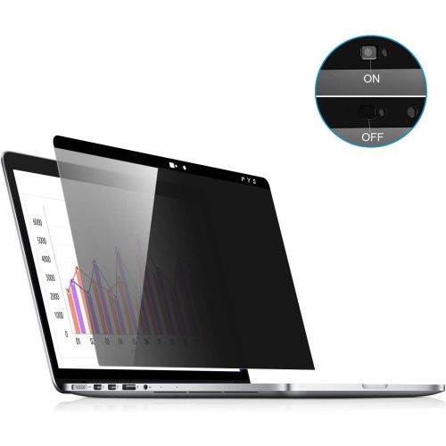  [아마존베스트]PYS MacBook Air Privacy Screen 13 inch 2020 Compatible MacBook Pro 13.3 inch(Late 2016-2020)/MacBook Air 13.3 (2018 Release/Model: A1932)-Anti Glare[Easy On] -Webcam Cover Slider