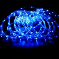 PYSICAL 110V 2-Wire Waterproof LED Rope Light Kit for Background Lighting,Decorative Lighting,Outdoor Decorative Lighting,Christmas Lighting,Trees,Bridges,Eaves (50ft/15M, Blue)