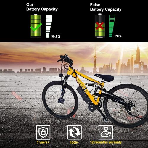  PYXMGSHMY 36V 10Ah Ebike Battery Pack Electric Bicycle Lithium ion Battery with 3A Charger and BMS Kit for Electric, Scooter, Bicycles, Motorcycle 350W 450W 500W 750W Motor (2-5 Days Deliver