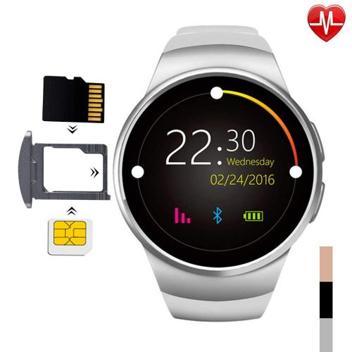  PYXZQW Fitness Tracker Smart Watch - Touchscreen Bluetooth Water Fitness Fitness Heart Rate Sleep Monitor Tracker SIM Card SD Card Slot Camera Pedometer Compatible Iphone Ios Samsung LG Android Mens Wome