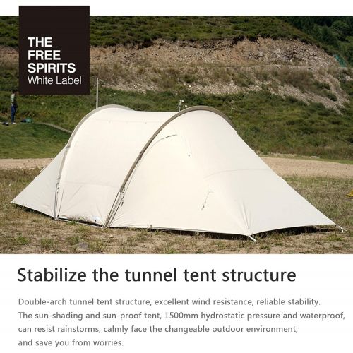  PYapron 4 Man Tunnel Tents Camping Tent Porch Air Vents Weather Double Layer Shelter Waterproof to 3000mm Hiking Home Backpacking Vestibule Lightweight Fishing