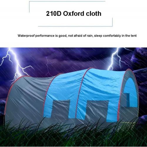  PYapron Outdoors Unisexs Spacious Large Tunnel Tent with Storage Bag, 5-6 Person Family Tent with Blackout Bedroom Technology, Camping Tent with 2 Extra Sleeping Cabins, 100 Percen