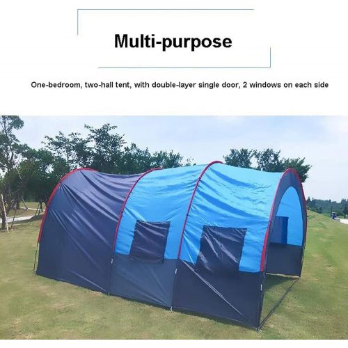  PYapron Outdoors Unisexs Spacious Large Tunnel Tent with Storage Bag, 5-6 Person Family Tent with Blackout Bedroom Technology, Camping Tent with 2 Extra Sleeping Cabins, 100 Percen
