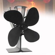 PYapron Fireplaces Magnetic Flue Stove Fan 4 Blade Heat Powered, Heat Powered Stove Fan Log Wood Burner Eco Kindly Quiet Home Fireplace Fan Heat Distribution Fuel Saving, 135x108x223mm