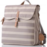 PacaPod Hastings Sand Stripe Lite Designer Baby Diaper Bag - Luxury Lightweight Beige Knapsack 3 in 1...