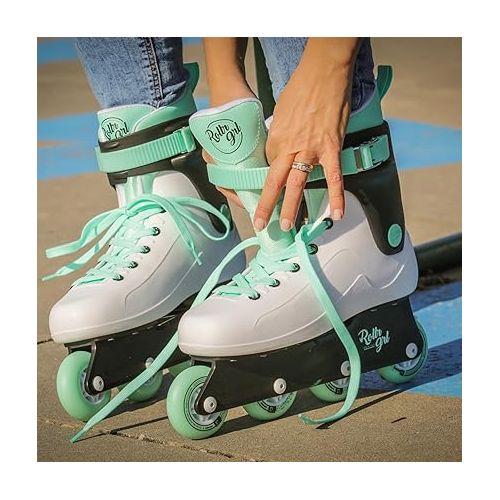  Rollr GRL Ocean Shore Inline Skates by Pacer | Skates for Women & Men | Indoor Outdoor Skates