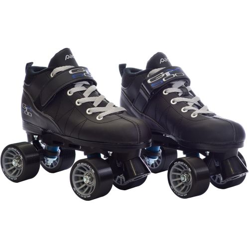  [아마존베스트]Pacer Black Mach-5 GTX500 Quad Speed Roller Skates w/ 2 Pair of Laces (Gray & Black)