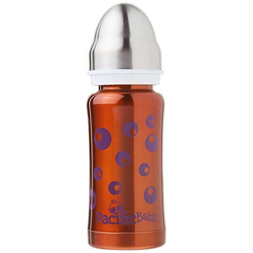  Pacific Baby 3-in-One Insulated Bottle, Orange Bubbles