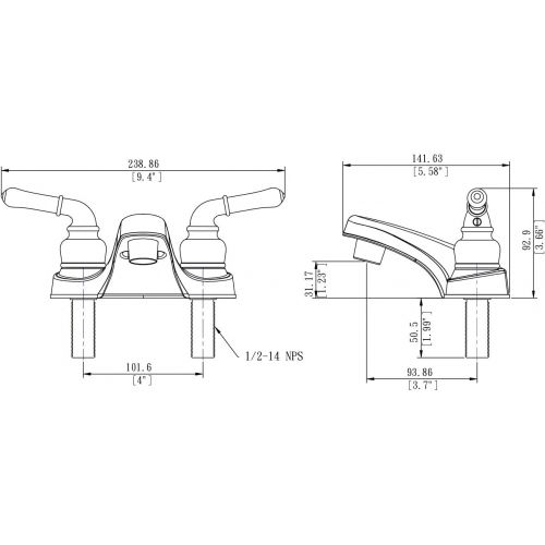  Pacific Bay Lynden Bathroom Faucet - Brushed Satin Nickel Plating Over ABS Plastic