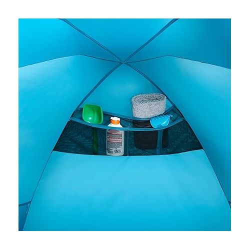  Pacific Breeze Easy Setup Beach Tent, SPF 50+ Beach Tent Provides shelter from The Sun for 3+ People