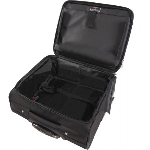  Pacific Coast Rolling Laptop Business Briefcase, Black