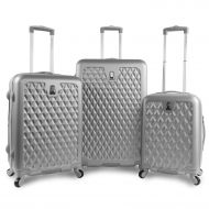 Pacific Coast Signature Pandora Hardside Rolling Luggage Set, Silver