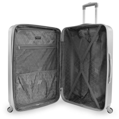  Pacific Coast Signature Pandora Hardside Rolling Luggage Set, Silver