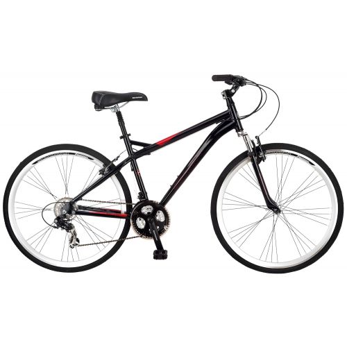  Pacific Cycle (Over-Boxed Product) Schwinn Mens Siro Hybrid Bicycle 700c Wheel, Medium Frame Size Black