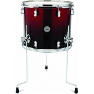 Pacific Drums PDCM1618TTRB 16 x 18 Inches Floor Tom with Chrome Hardware - Red to Black Fade