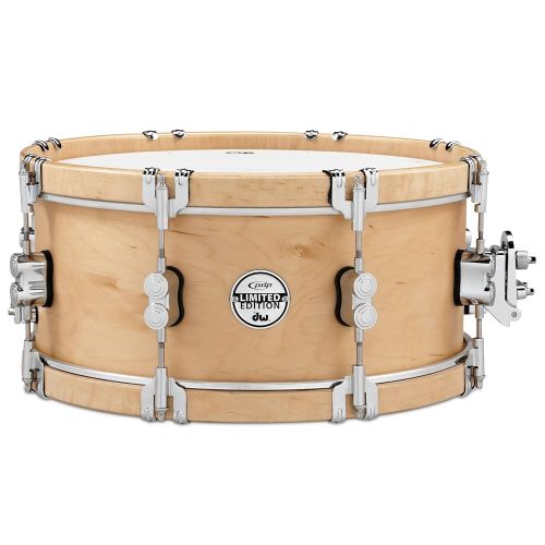  Pacific Drums & Percussion PDSX0614CLWH LIMITED Classic Wood Hoop 6x14 Snare Drum with Claw Hooks